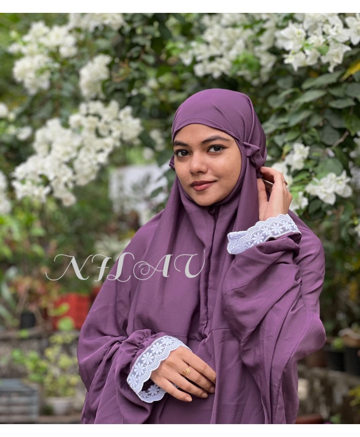 Muslim Prayer Dress Purple