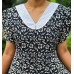 Maternity cum feeding collar neck floral frocks