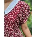 Maternity cum feeding collar neck floral frocks