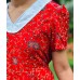 FLORAL FEEDING COLLAR NECK FROCK