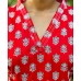 collar neck red frock