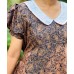 Maternity cum feeding collar neck floral frocks