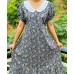 Maternity cum feeding collar neck floral frocks