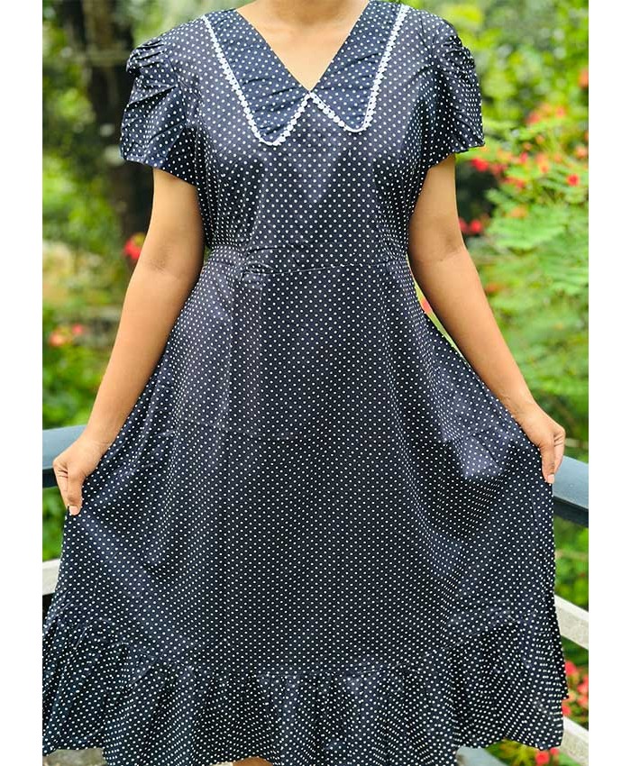 Maternity cum feeding collar neck  frocks