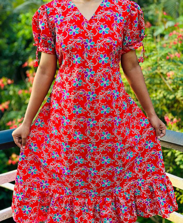 non-feeding floral frock